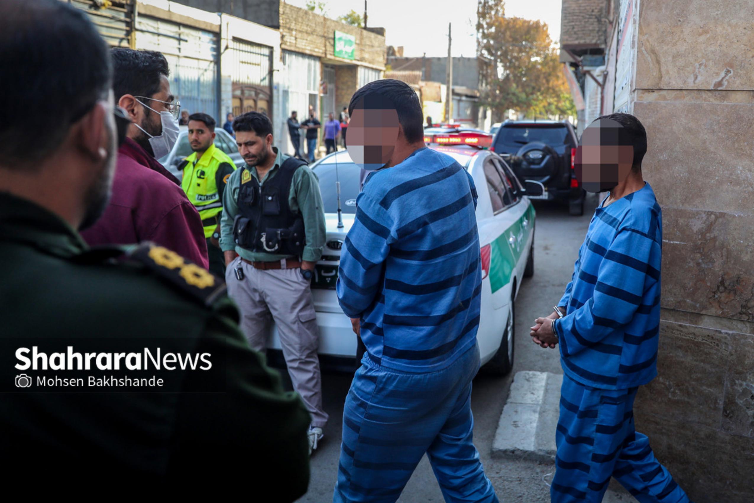 عکس: بازسازی صحنه قتل در محله موعود مشهد